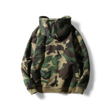 Mtmoiss Men Camouflage Long Sleeve Hoodie