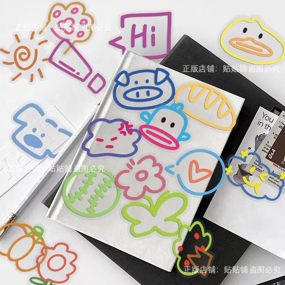 60 pcs Dopamine Cute Cartoon Sticker Pack