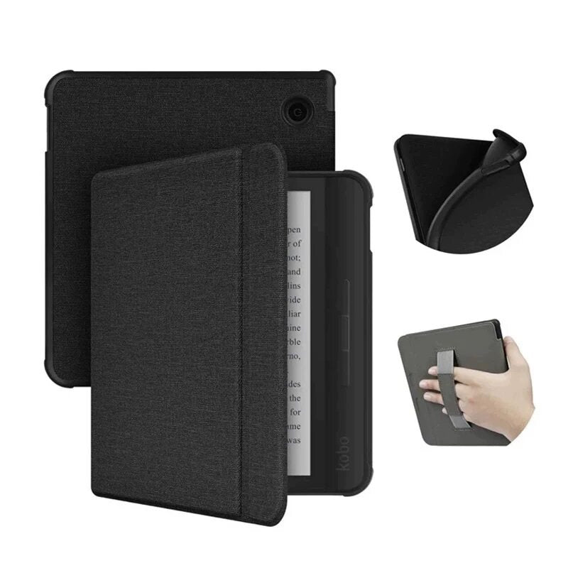 7" Magnetic Folio Case for Kobo Libra Colour-Ivory Botanical Lace