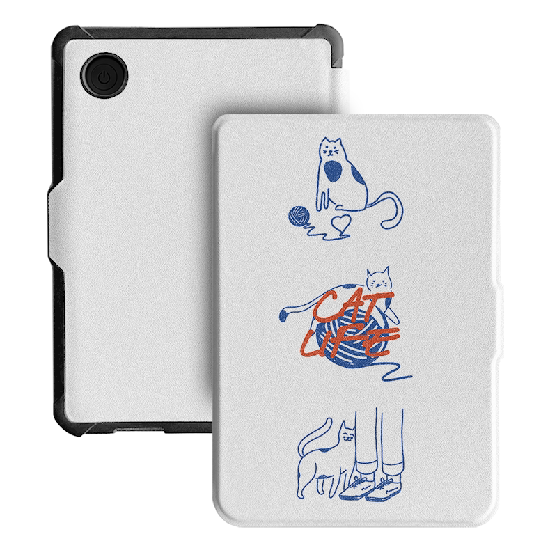 7 inch Cute Cats Magnetic Case For Kobo Libra-Cat Life Case