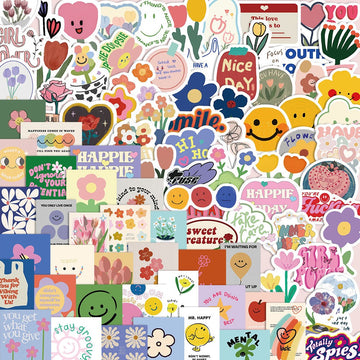 90 pcs Floral Sweet Aesthetic Sticker Pack