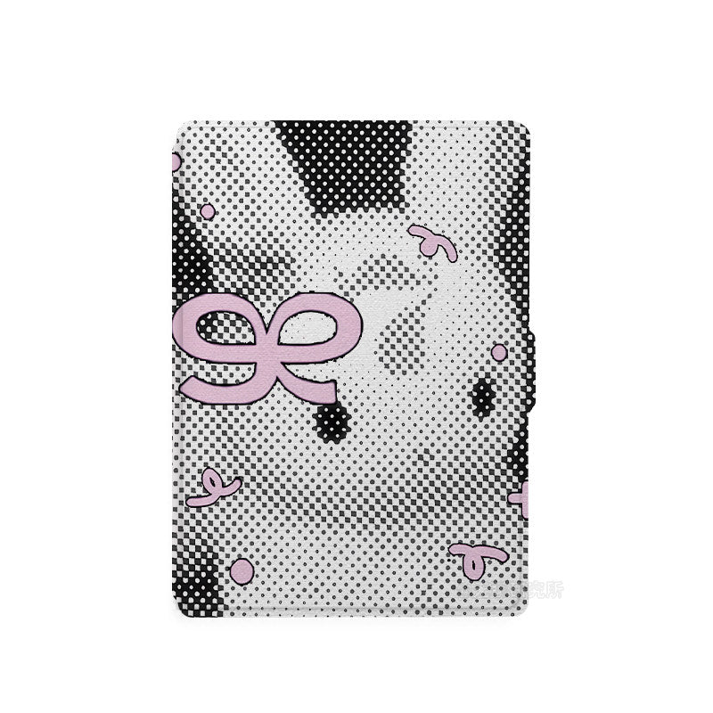 BW Rabbit Print Kindle Case