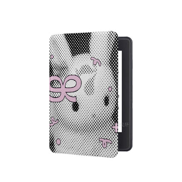 BW Rabbit Print Kindle Case