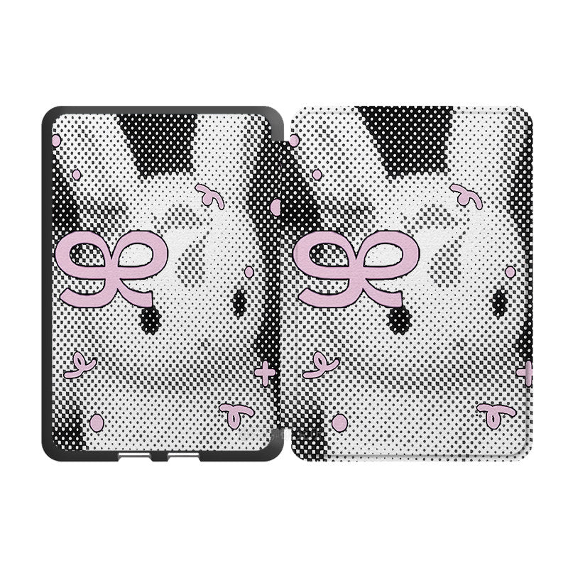 BW Rabbit Print Kindle Case