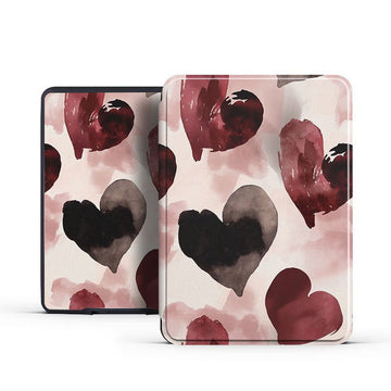 Black and Red Heart Case