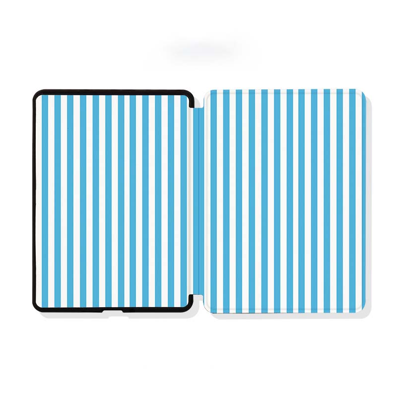 Blue And White Stripes Case For Kindle Device