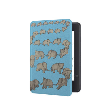 Blue elephant Print Kindle Case