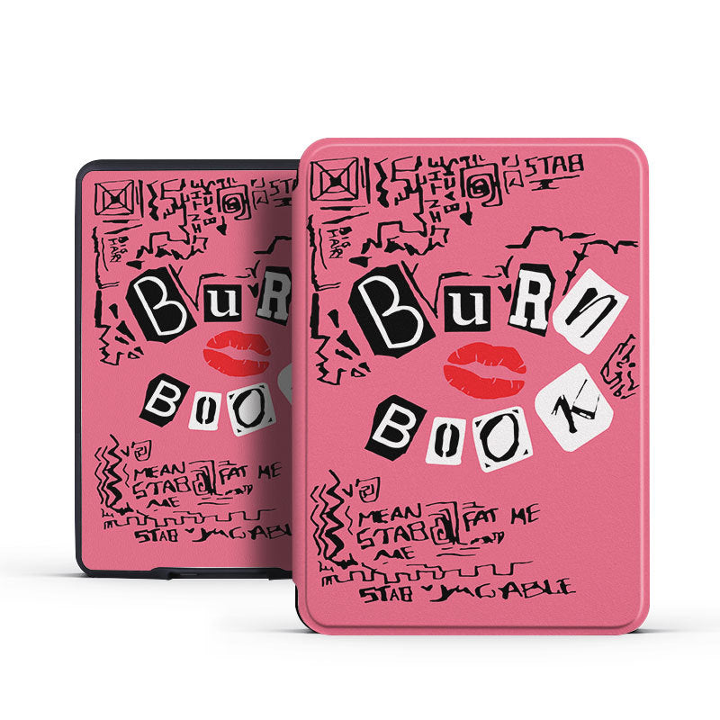 Burn Book Pattern Case For Kobo with Hand Strap Red