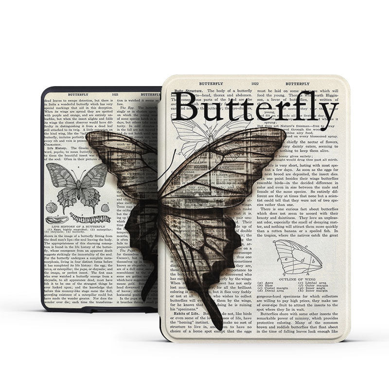 Butterfly Printed  Case For Kobo with Hand Strap