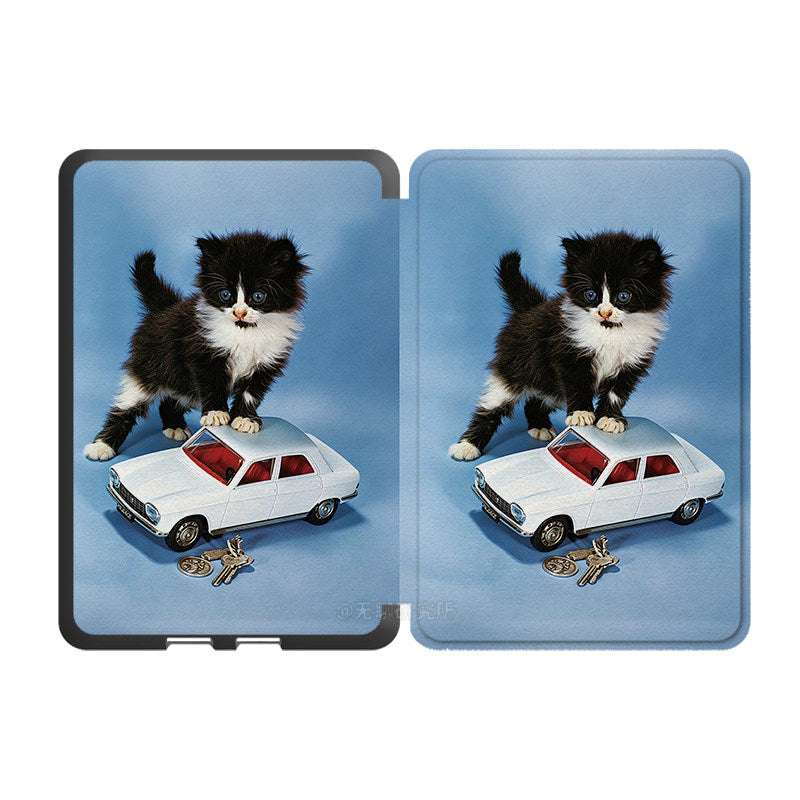 Cat And Car Print Kindle Case