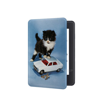 Cat And Car Print Kindle Case