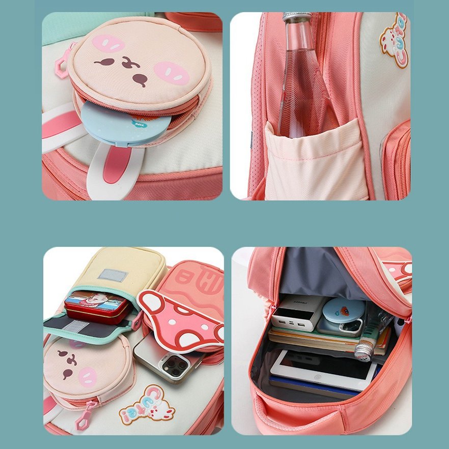 Cute Bunny Preschool Backpack Navy