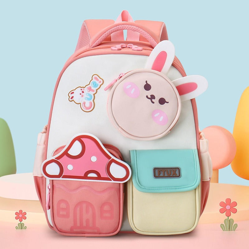 Cute Bunny Preschool Backpack Pink