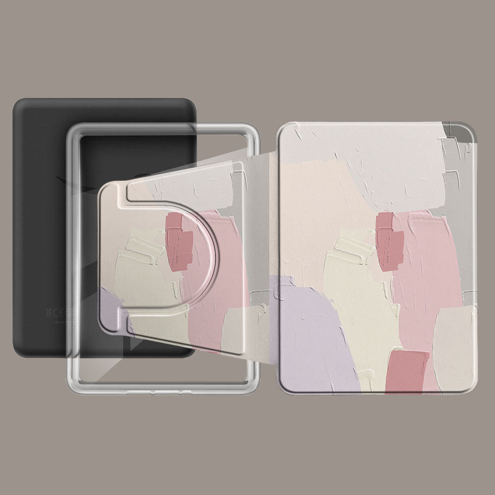 Detachable Magnetic Case for Kindle-Soft Blush Abstract