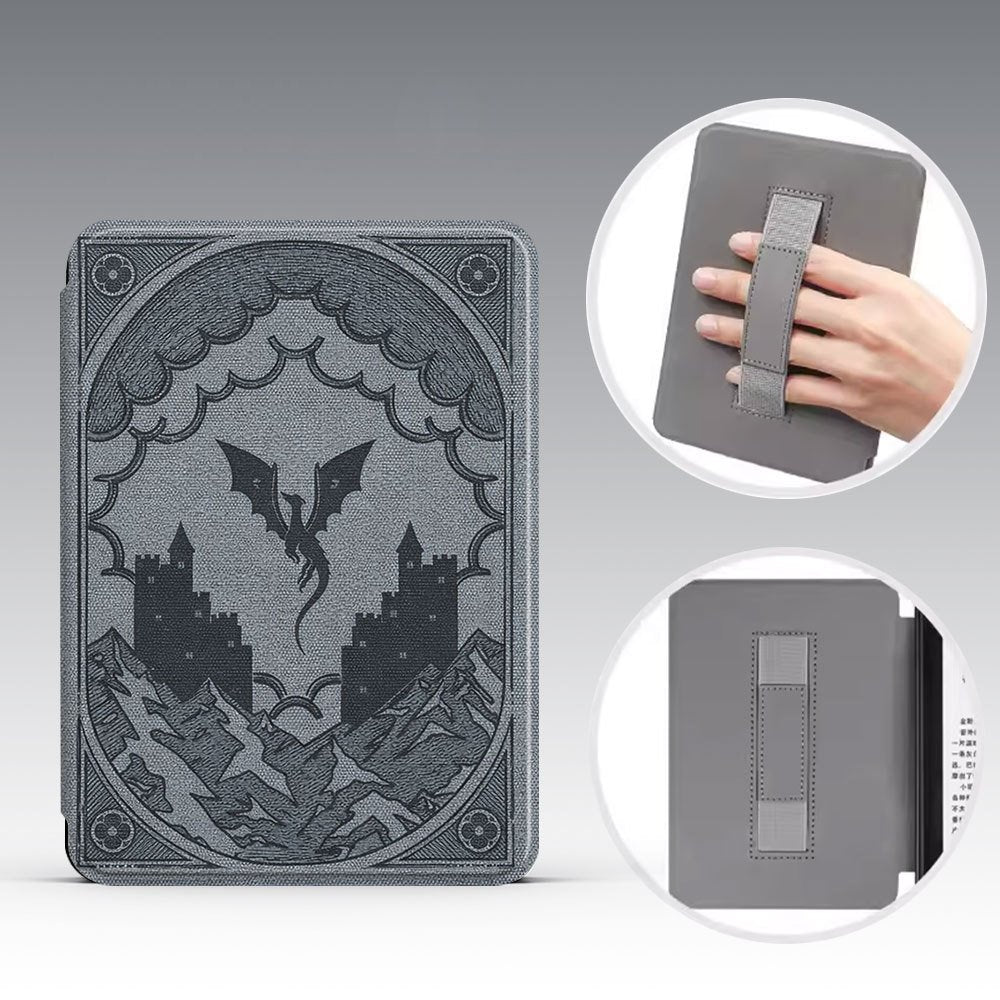 Dragon Magnetic Kindle Case Grey