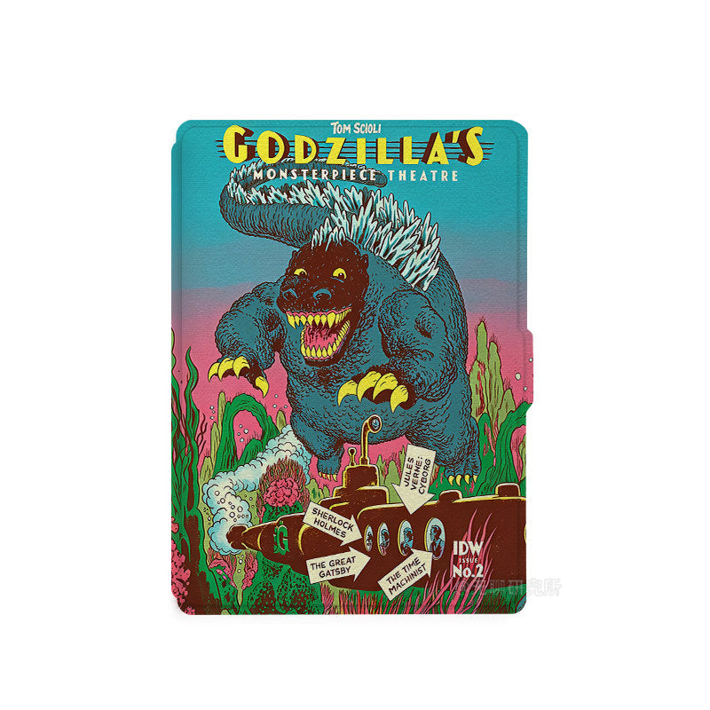 Godzilla Print Kindle Case-Green