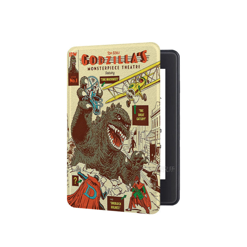 Godzilla Print Kindle Case-Yellow