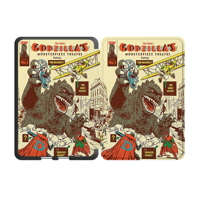 Godzilla Print Kindle Case-Yellow