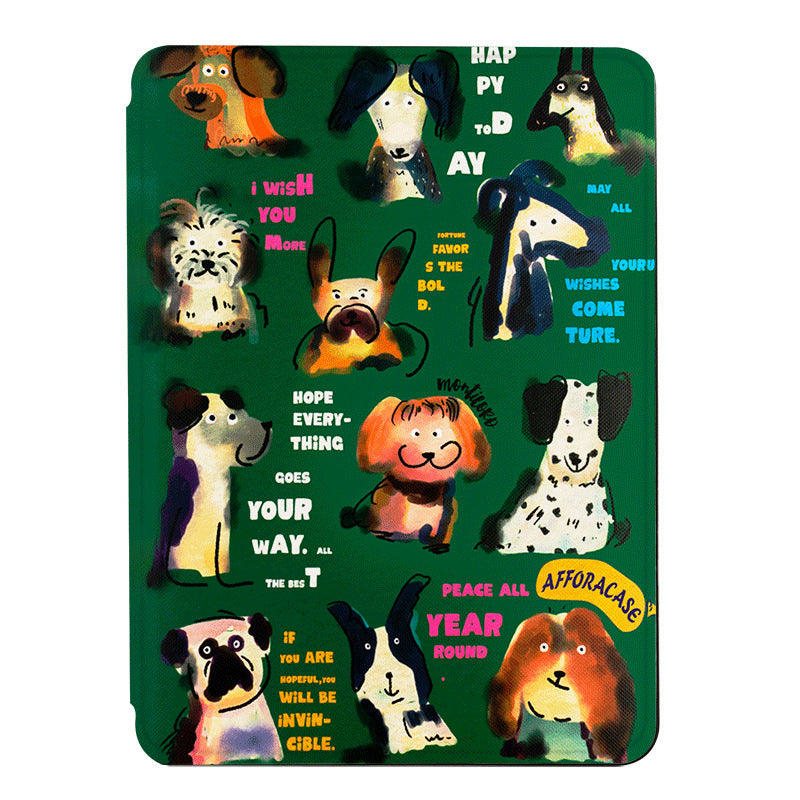Green Animal Graffiti Case For Kindle Device