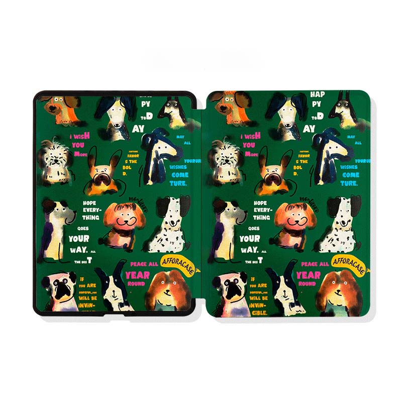 Green Animal Graffiti Case For Kindle Device