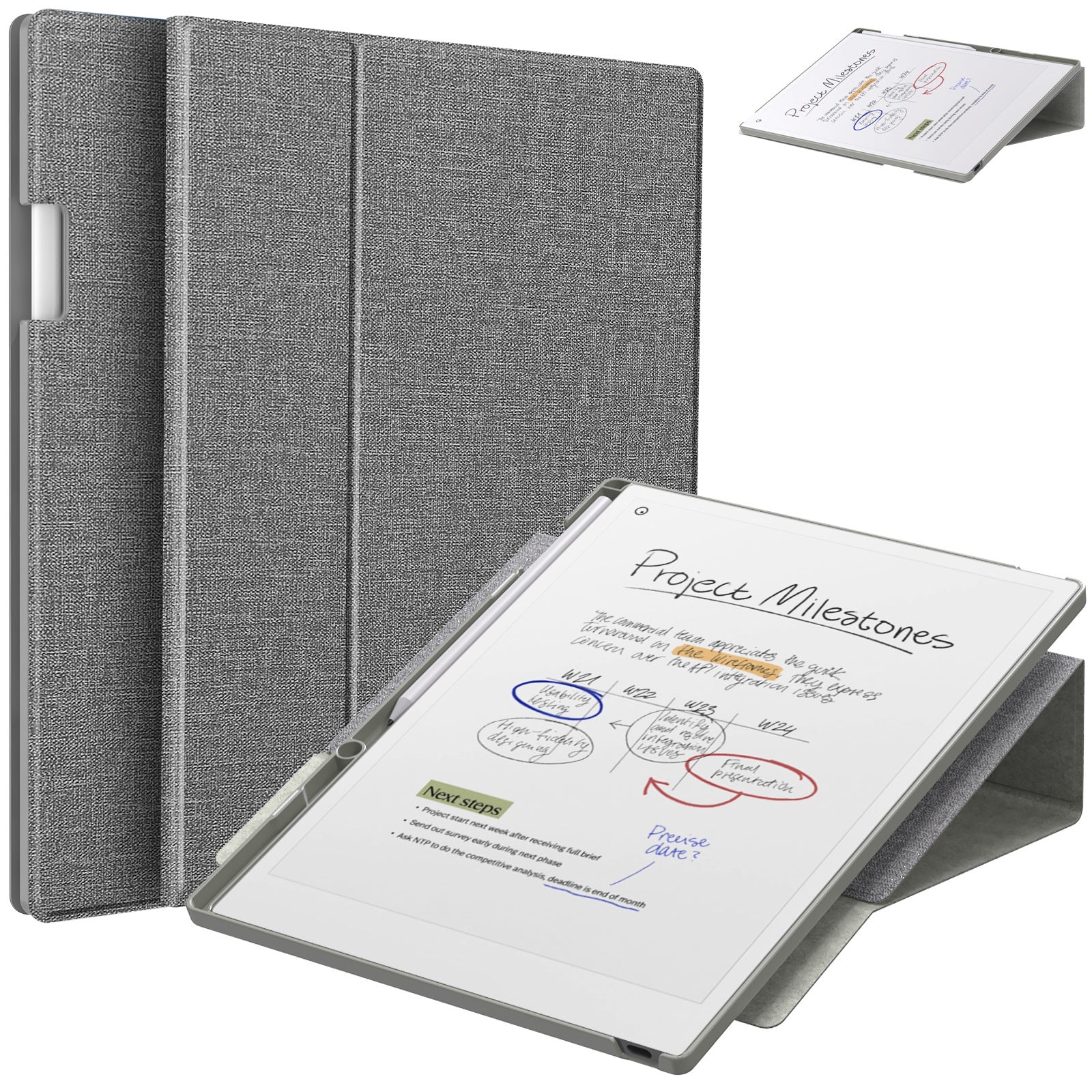 Green Leather Case For Remarkable 2 - MTMoiss