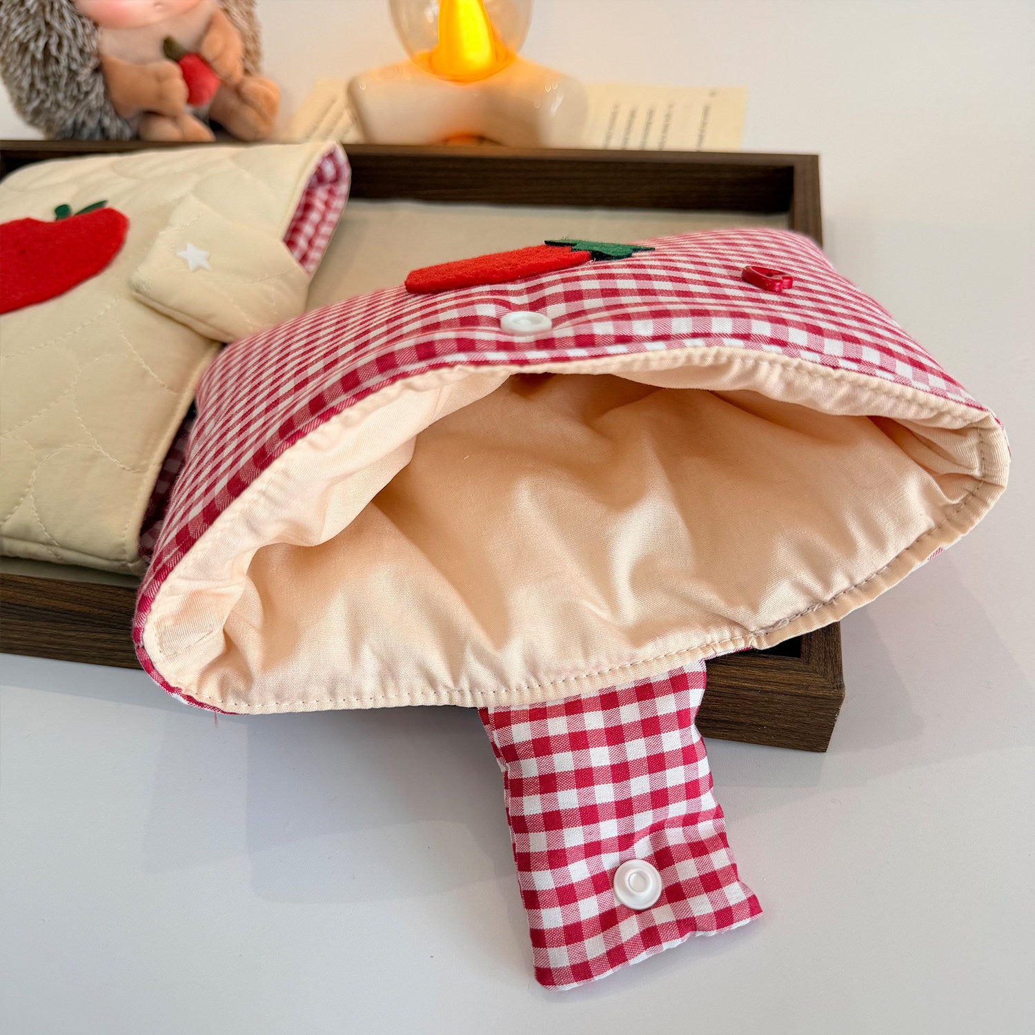 Handmade PInk Cherry 6 inch Sleeve