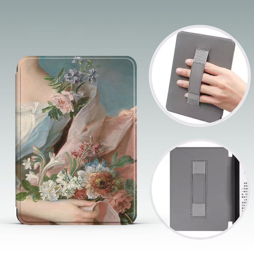 Lady And Flowers Magnetic Case For Kobo