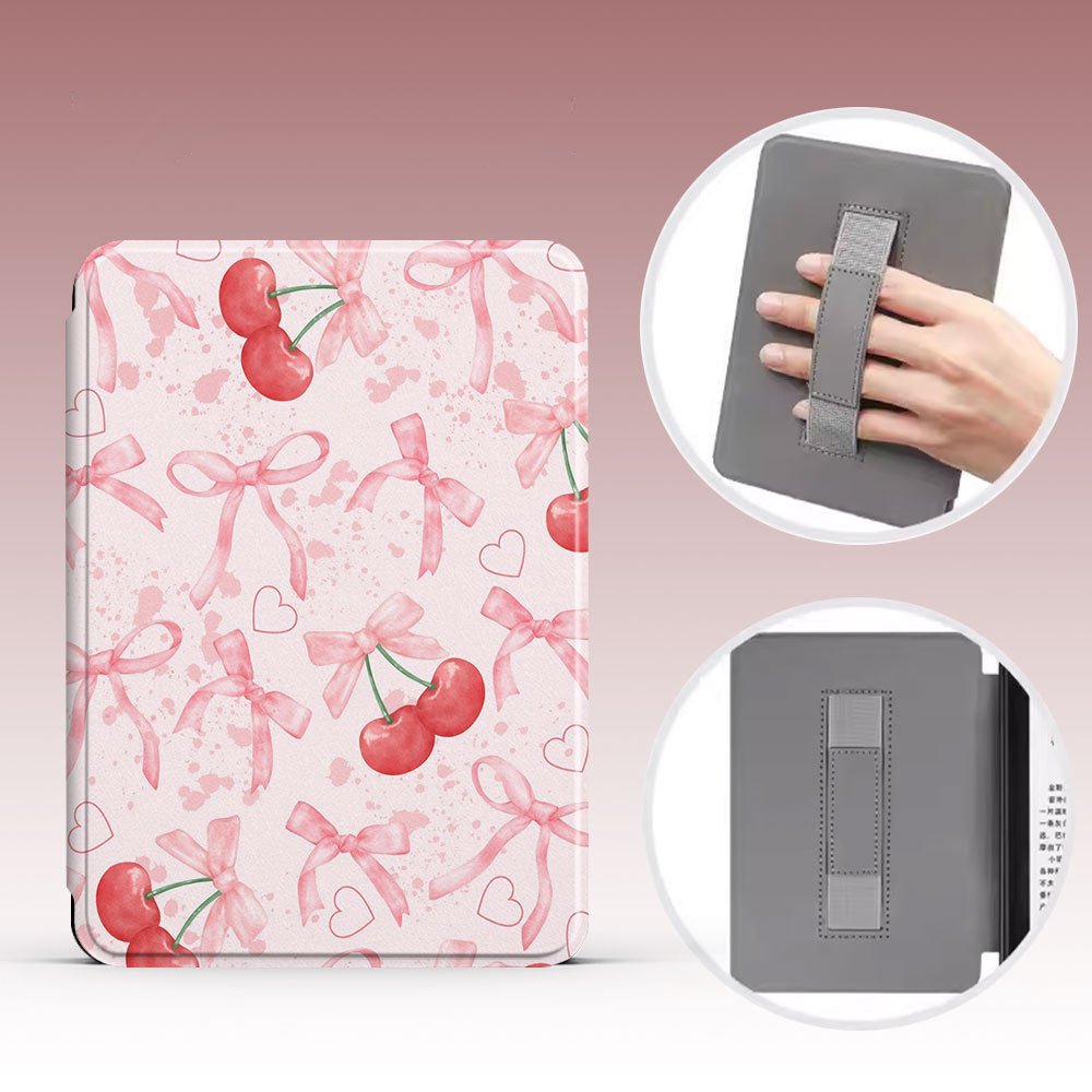 Magnetic Handheld Protective Case For Kobo eReader-Blush Swan Garden