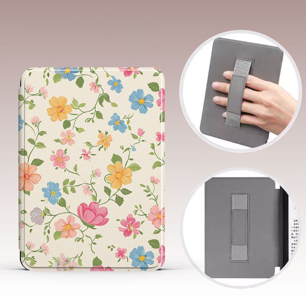 Magnetic Handheld Protective Case For Kobo eReader-Spring Meadow Bloom