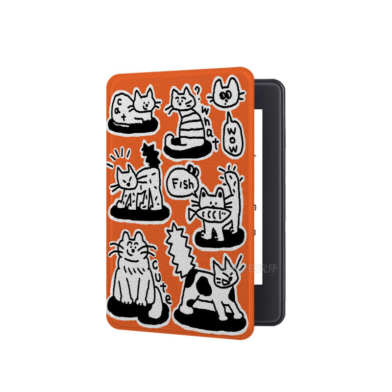 Orange cat Print Kindle Case