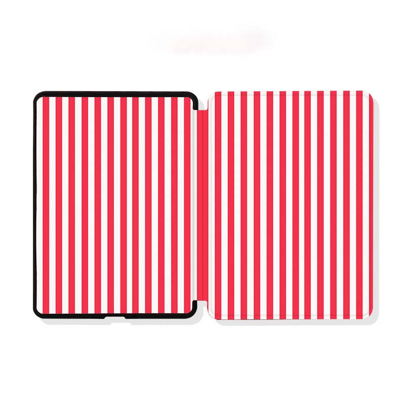 Red And White Stripes Case For Kindle Device