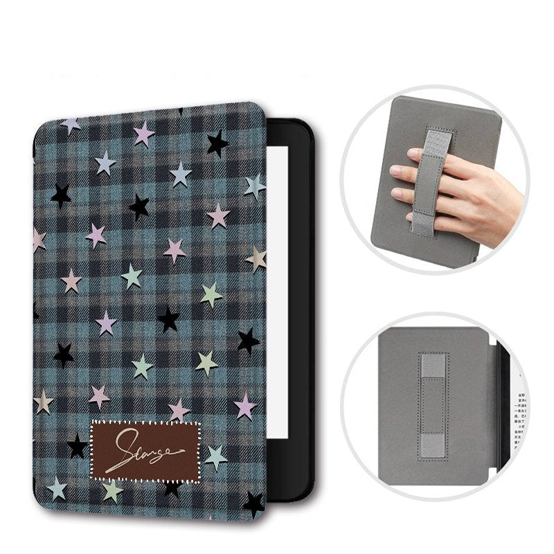 Plaid Star Handheld Cover For Kindle