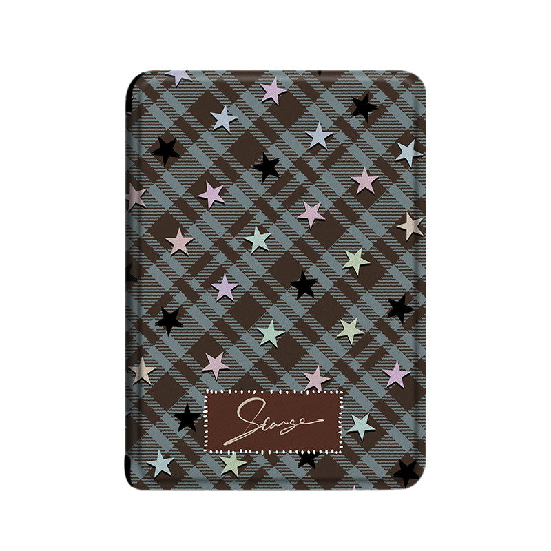 Plaid Star Handheld Cover For Kindle
