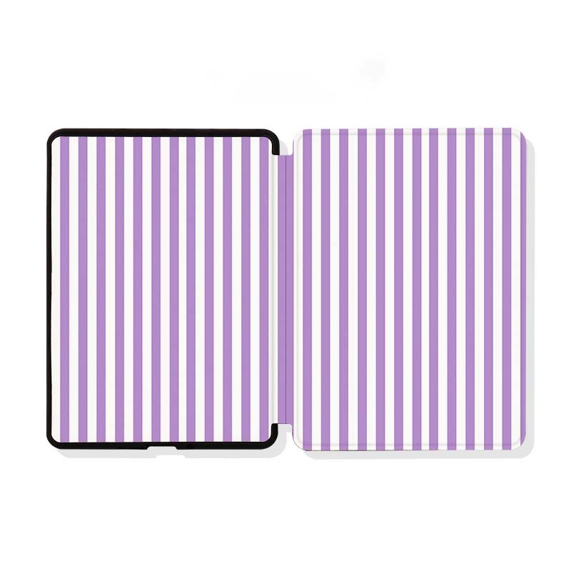 Purple And White Stripes Case For Kindle Device