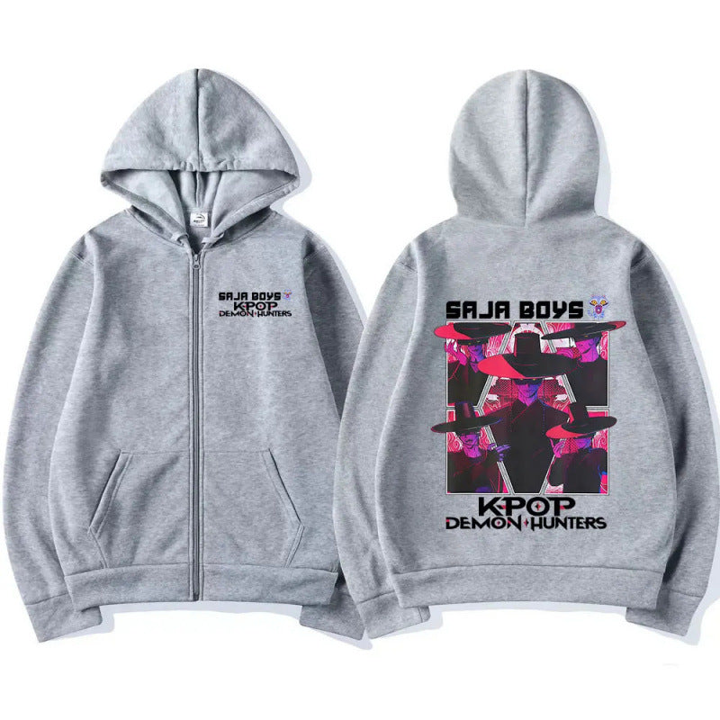Mtmoiss Unisex KPop Demon Hunters Zipper Hoodie