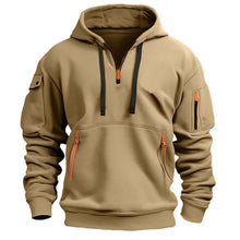 Load image into Gallery viewer, Mtmoiss Men Multi- pockets Design Long Sleeve Hoodie
