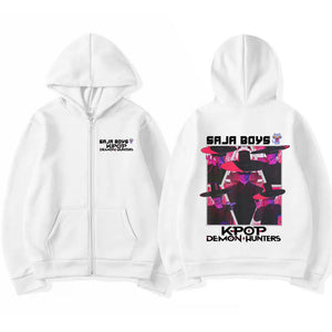 Mtmoiss Unisex KPop Demon Hunters Zipper Hoodie