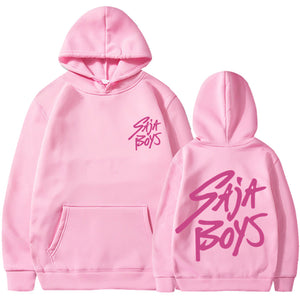 Mtmoiss Unisex Saja Boys Letter Prined Long Sleeve Hoodie