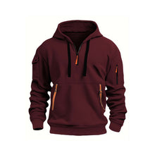 Load image into Gallery viewer, Mtmoiss Men Multi- pockets Design Long Sleeve Hoodie
