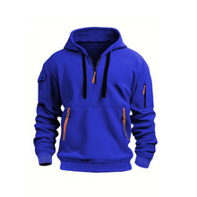 Load image into Gallery viewer, Mtmoiss Men Multi- pockets Design Long Sleeve Hoodie

