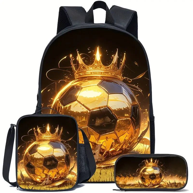 Football Printed Backpacks 3D school Backpacks style 4