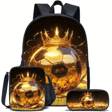 Football Printed Backpacks 3D school Backpacks style 4