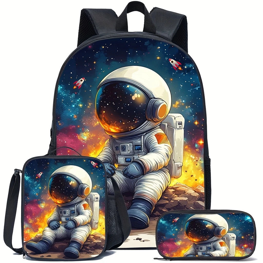 Astronaut Printed Backpacks 3D school Backpacks