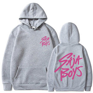 Mtmoiss Unisex Saja Boys Letter Prined Long Sleeve Hoodie