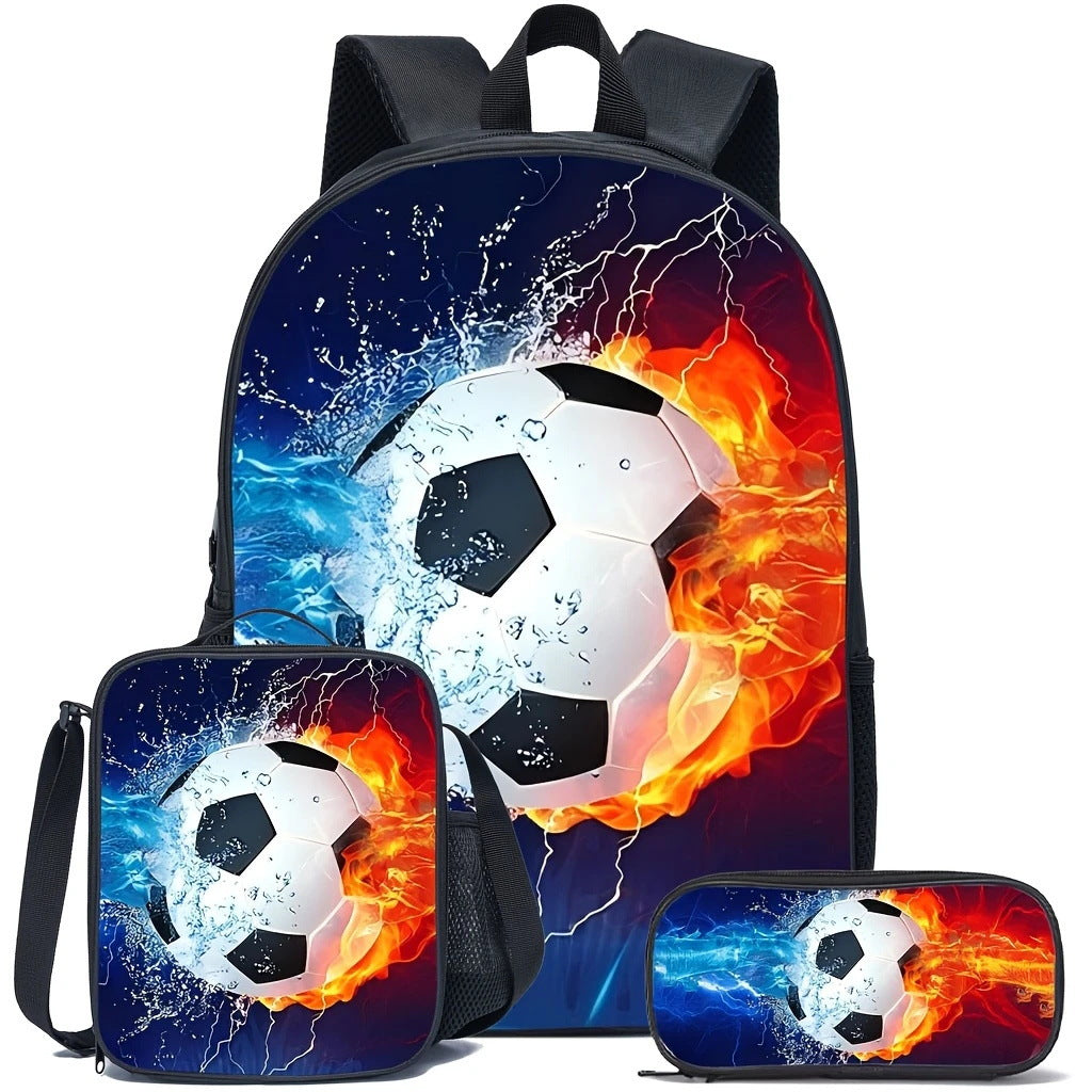 Football Printed Backpacks 3D school Backpacks style 5