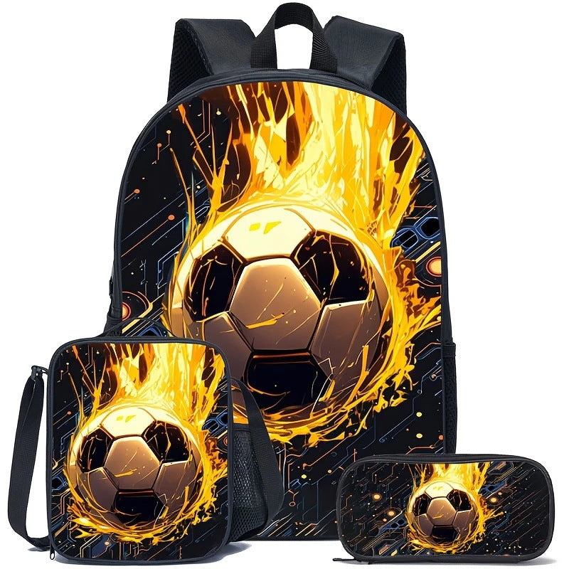 Football Printed Backpacks 3D school Backpacks style 6