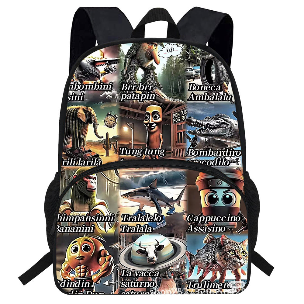 Tralalero Printed Backpack style 21