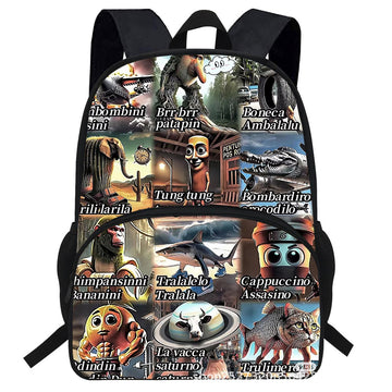 Tralalero Printed Backpack style 21