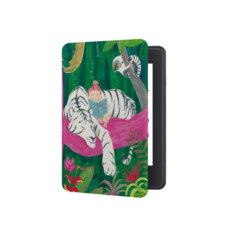 Sleep Tiger Print Kindle Case