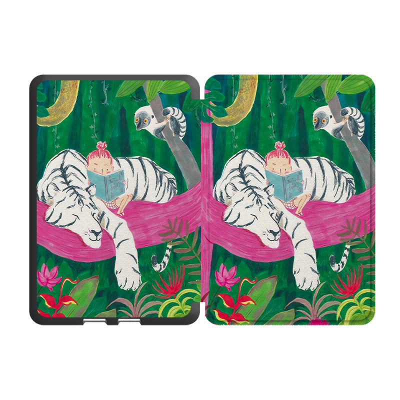 Sleep Tiger Print Kindle Case